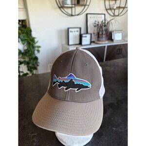 Patagonia Trout Trucker Hat Adjustable Snapback Cap‎ Olive Green